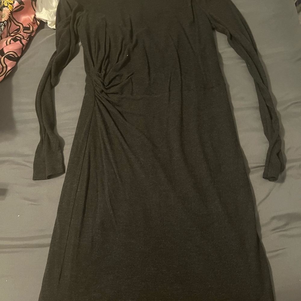 LOFT Charcoal Long Sleeve Dress